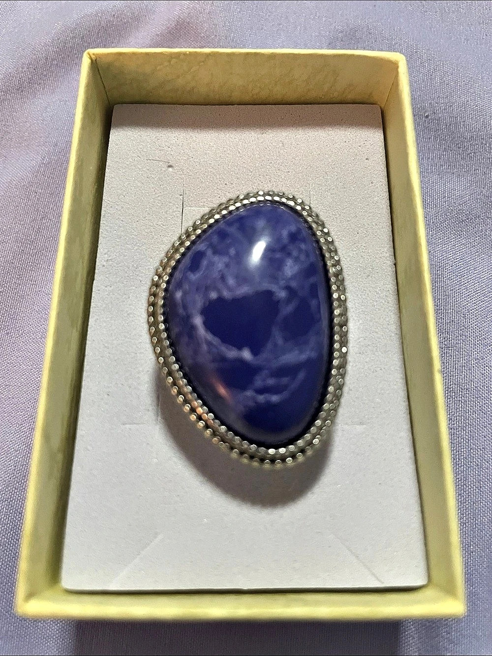 Blue/ Purple Oval Statement Ring Like New